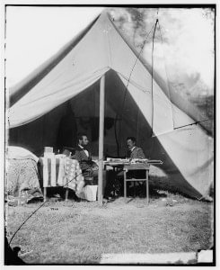 Abraham Lincoln Meeting with George McClellan at Antietam, 1862