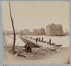 Pontoon bridge troops would use to cross rivers