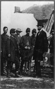 President Abraham Lincoln at Antietam Battlefield, 1862