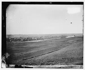 View of Fredericksburg, Virginia from across the Rappahannock River