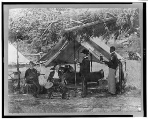 Civil War Soldiers Drinking Beverages