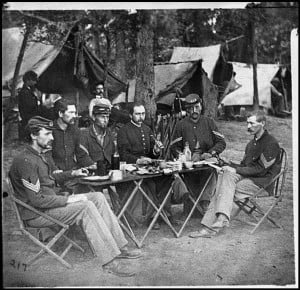 Civil War Soldiers Eating Food