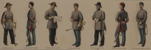 Confederate Civil War Officers Uniforms