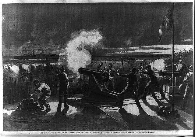 Confederates Firing on The Star of the West