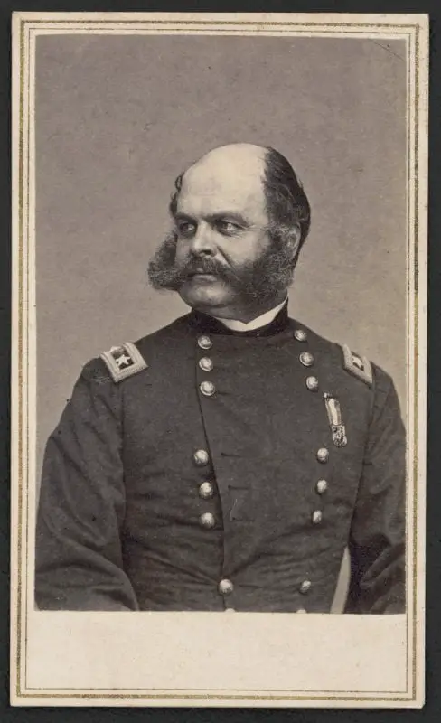 General Ambrose Burnside led Ninth Corps during Battle of the Crater