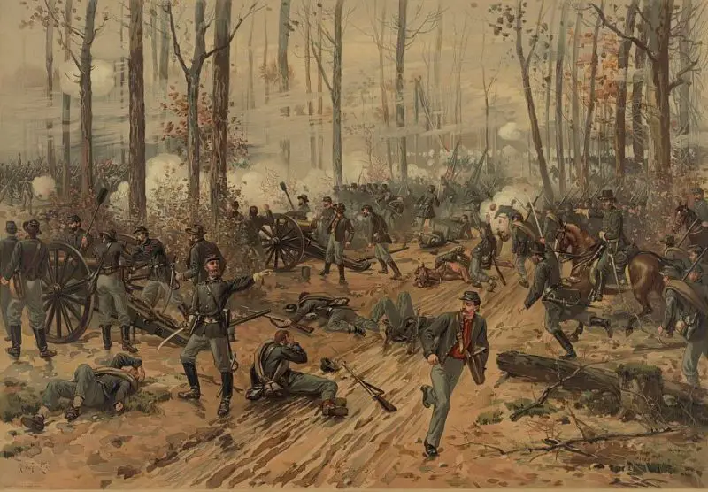 Painting of the Battle of Shiloh, April 6th - 7th 1862