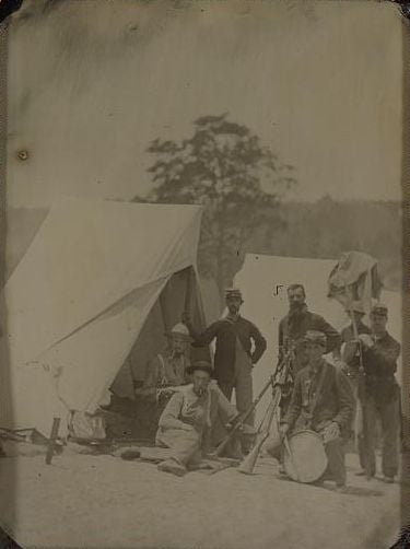 Union Soldiers with Rifles