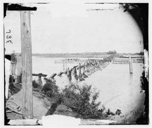 Confederate Railroads - Destroyed Bridge in Virginia