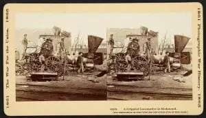 Destroyed Confederate Railroad Locomotive