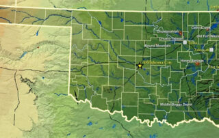 A map of Civil War Battles in Oklahoma