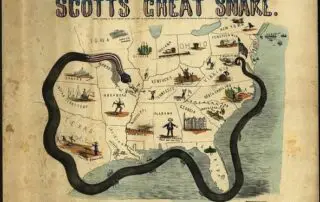 The Anaconda Plan drawn in 1861