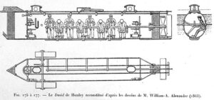 Illustration of the inside of the H.L. Hunley